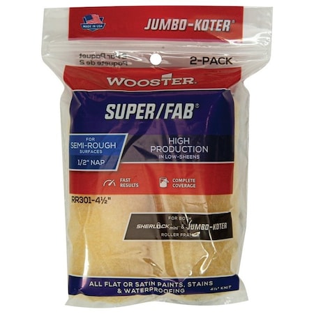 Wooster RR301 COVER 4-1/2 X 1/2 NAP JUMBO KOTER, 2PK 0RR3010044