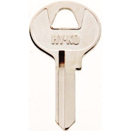 Hy-Ko Key Blank, Brass, Nickel, For: Master Cabinet, House Locks and Padlocks 11010M3
