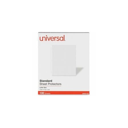 Universal Standard Sheet Protectors, Medium-Duty, Side: 3-Hole Punched, Top Load 8.5 x 11 Insert, 100PK UNV21125