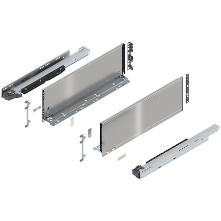 Blum 20in. C Height Legrabox Stainless Drawer Set, 170 Lbs Weight Rating 773C50S0I