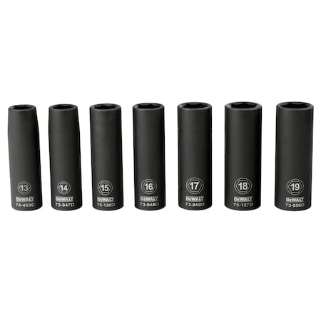 Dewalt Dewalt, 1/2"Dr, 7pc, DP Impact Skt Set, MM DWMT81609