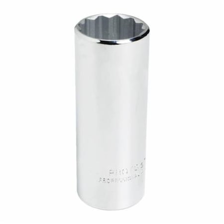 Proto TORQUEPLUS DEEP LENGTH SOCKET, .5 SQUARE DRIVE, 1 .25, 12 POINTS J5340