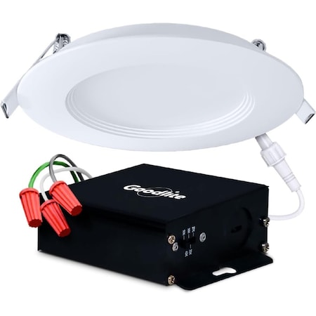 LED Round, Recessed Ultra Slim Baffle-Trim Fixture, SB4/12W/R/LED/5CCT 1000 Lumens, 12W