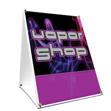 Signmission Vapor Shop, 24 Inch x 18 Inch A-frame Yard Sign, Plastic Sign SBC-1824-Vapor Shop