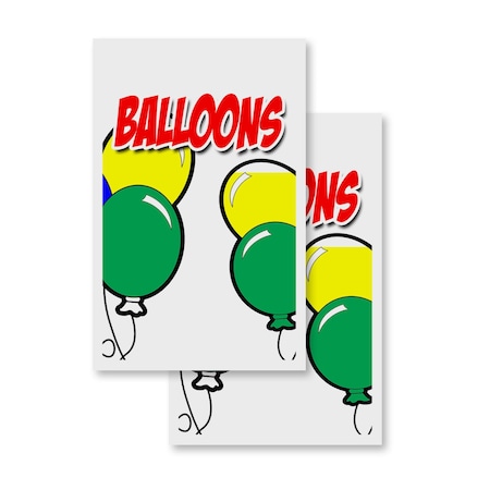 Signmission Balloons, Vinyl Decals Only 24 Inch x 36 Inch, Vinyl Decal, 2PK DSB-2436-2PACK-Balloons