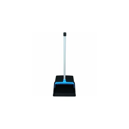 Impact Genuine Joe Lobby Dust Pan, 11.50in Wide, Polyvinyl Chloride (PVC) Handle, Blue, Black T0013-01