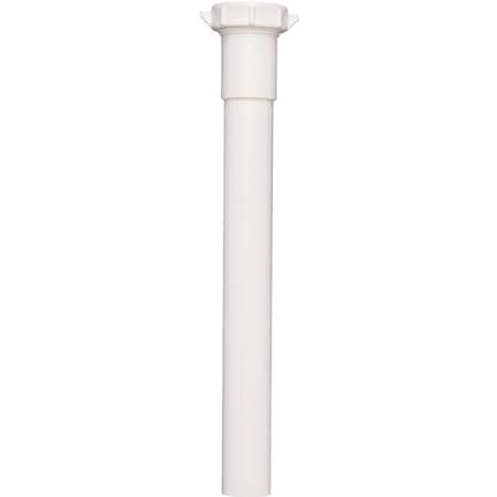 Plumb Pak Pipe Extension Tube, 1-1/4 x 1-1/4 in, 12 in L, Slip-Joint, Plastic, White PP945W