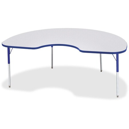 Jonti-Craft Berries Kidney Activity Table, 48 in. x 72 in., A-height, Freckled Gray/Blue/Gray 6423JCA003
