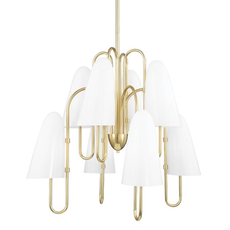 Hudson Valley Lighting Slate Hill 8 Light Chandelier 31.5 In. Aged Brass 7178-AGB