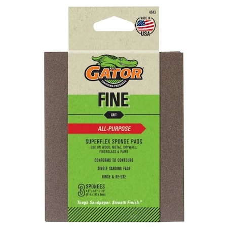 Gator Sanding Sponge 4.5X5.5In Fine 4643