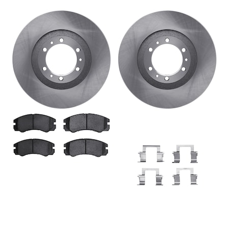 Dynamic Friction Co DFC Brake Rotor with 5000 Brake Pads and Hardware Kit 6512-37037