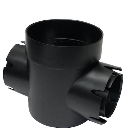 Nds 6'' Black Spee-D Double Catch Basin Outlet 201
