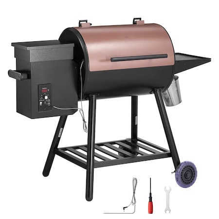 Vevor Wood Pellet Grill Smoker Outdoor Electric BBQ Grills 575 Sq.in Cook Area VA-575W