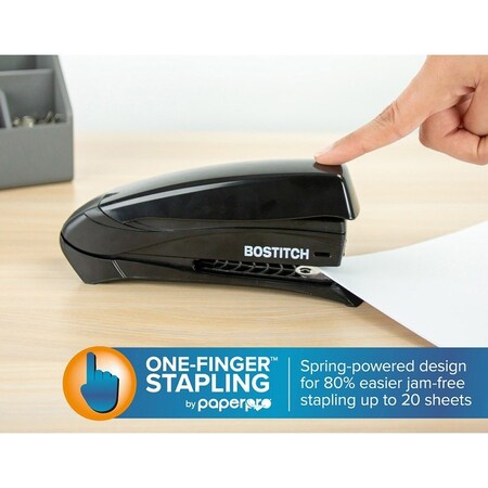 Bostitch Inspire 20 SpringPowered Premium Desktop Stapler, Black ACI1423