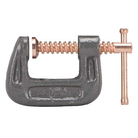 Vulcan C-Clamp, 1 in Max Opening Size, 0.6 in D Throat, Steel Body, Gray Body JL27360