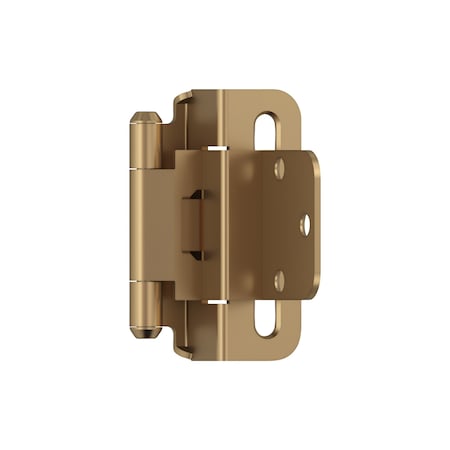 Amerock 3/8in 10mm Inset Self Closing Partial Wrap Champagne Bronze Cabinet Hinge, 1 Pair BPR7565CZ