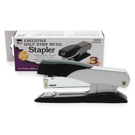 Charles Leonard Executive Metal Stapler, Half Strip, Gray 82405