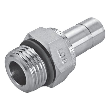Ham-Let Compression Fitting Adapter, 6,525 psi 739LMOB SS 3/8 X 7/16-20