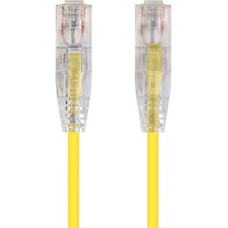 Monoprice Slim Cat6 Utp Network Cable, 6" Yellow 13512