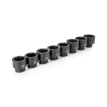 Tekton 1/2 Inch Drive 6-Point Impact Socket Set, 8-Piece 1-9/16-2 in. SID92004
