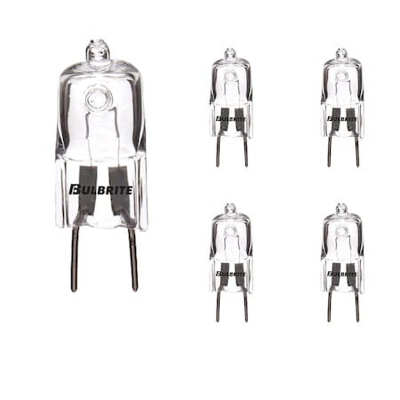 Bulbrite 50W Dimmable Clear T4 Bi-Pin GY8 Halogen Bulb, 5PK 860840