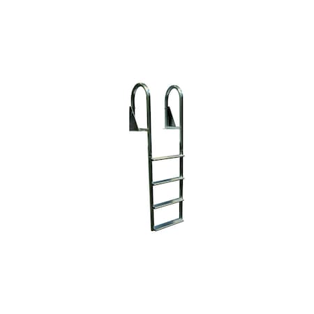 Dock Edge Aluminum Flip Up Wide Step Ladder, 7-Step DE2127F