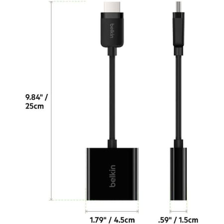 Belkin ADAPTER, HDMI, HDMI TO VGA W/ 3.5MM, MICRO-USB AV10170BT