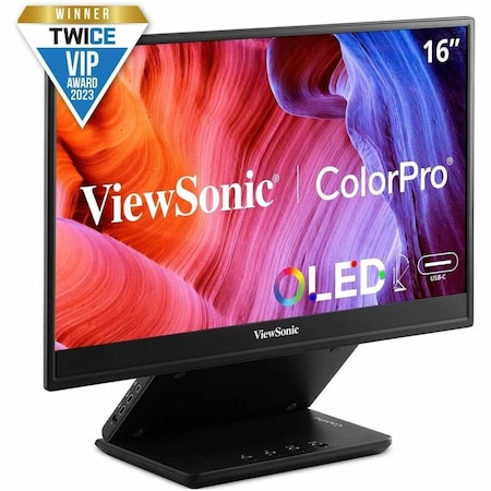 Viewsonic 15.6IN PORTABLE 1080P OLED MONITOR WITH 60W USB-C AND MINI-HDMI, AND ERGONOMIC S VP16-OLED