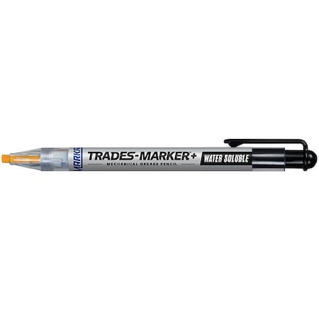 Markal Industrial Marker, Medium Tip, Yellow Color Family, Wax 096171