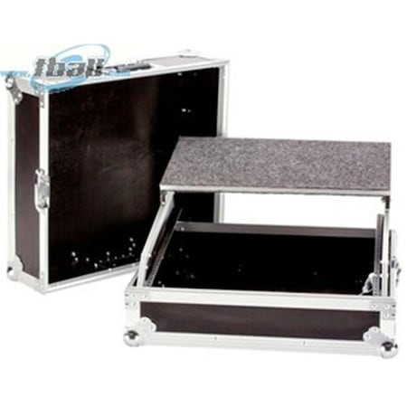 Plugit 19 in. DeeJay LED 10 RU DJ Mixer Case with Laptop Shelf PL931599