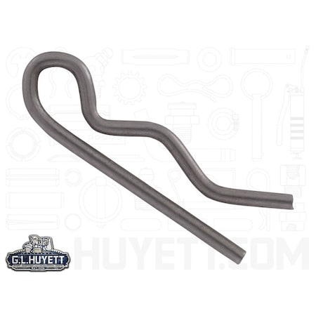 Huyett Bridge Pin, 302/304 Stainless Steel, 0.028 in Wire Dia x 0.484 in Length x Fits 3/32 in Shaft BPS-165