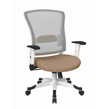 Space Seating Pulsar White Frame Managers Chair, Twilight Angora 317W-W1C1F2W-K014