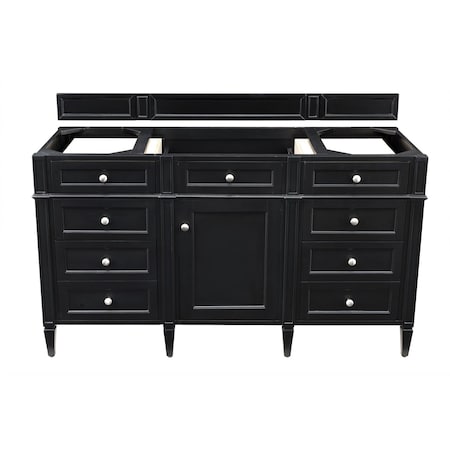 James Martin Vanities Vanity, without top, Black Onyx, 59.8 in W x 22.9 in D, 650-V60S-M-BKO