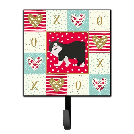 Carolines Treasures 4.25 x 1 x 7 in. Cymric Cat Love Leash or Key Holder CK5593SH4