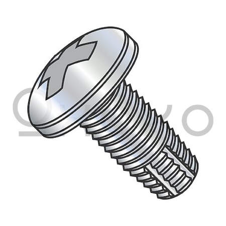 Oxoxo 1/4-20X1 1/4 Phillips Pan Thread Cutting Screw Type F Fully Threaded Zinc And Bake, 2500PK 164223