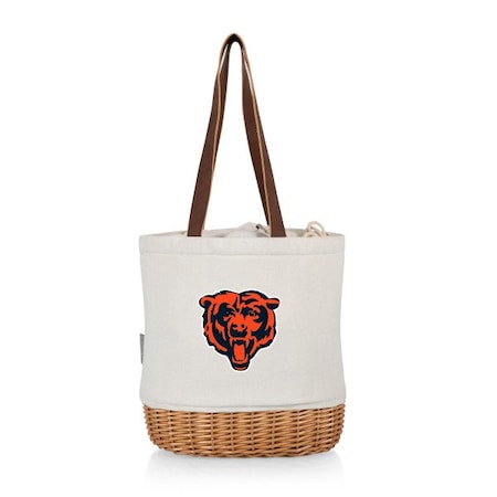 Picnic Time Family Of Brands Chicago Bears - Pico Willow and Canvas Lunch Basket, (Natural Canvas) 200-00-187-064-2