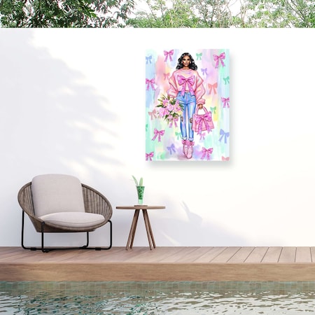 Trademark Fine Art Outdoor Canvas Art Jess Stempel Fashion 1 Wall Art for Patios, or Gardens GRL01819-OC2432WR