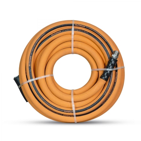 Blu Shield Heavy-Duty 3/4in. x 100' Washdown Hose 300 PSI, SS Fittings WD34100