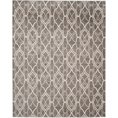 Safavieh 8 x 10 ft. Large Rectangle Indoor-Outdoor Amherst- Grey and Light Grey Power Loomed Rug AMT417C-8
