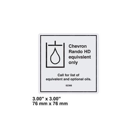 Jlg REPLACEMENT DECAL, CHEVRON RYKON 82366