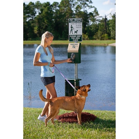 Dogipot Aluminum Header Pack Pet Station, Forest Green DO87354