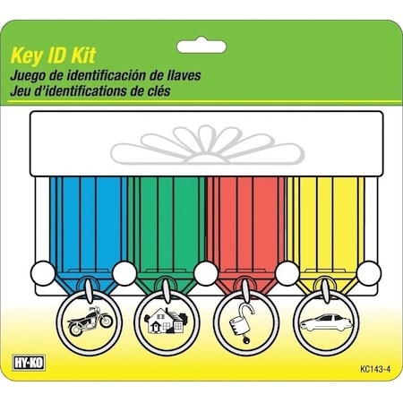 Hy-Ko Key Identification Tag Kit, Plastic KC143-4