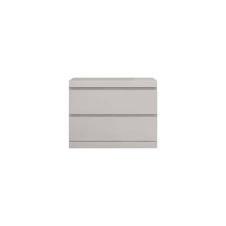 Homeroots Modern Gray Woodgrain Finish 2 Drawer Nightstand 370735