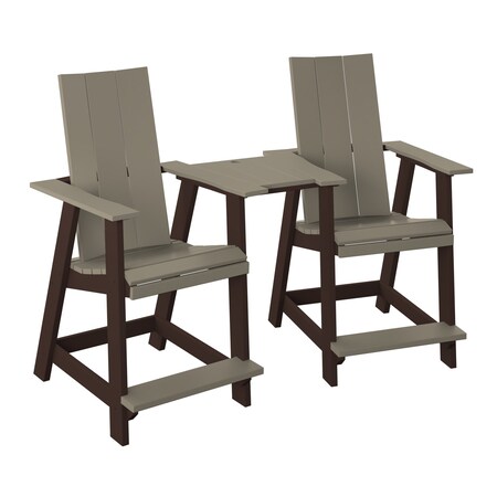 Polybird MODERN TETE-A-TETE         WEATHERWOOD AND TUDOR BROWN POLYBIRD P68