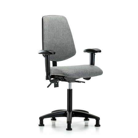 Blue Ridge Ergonomics Fab Med Bench Chair, Bk, AA, Glds, Gry, 6-Way Adjustable, 22" to 29" Height, Gray BR-FMBCH-MB-RG-T0-A1-NF-RG-F44