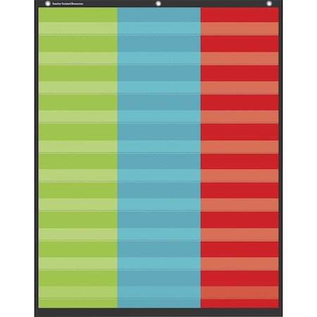 Teacher Created Resources Pocket Chart, 3-Column, 34in x 44in 20324