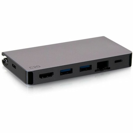 C2G USB-C TRAVEL DOCK, HDMI 4K30, 2USB, ETH, PD C2G54457