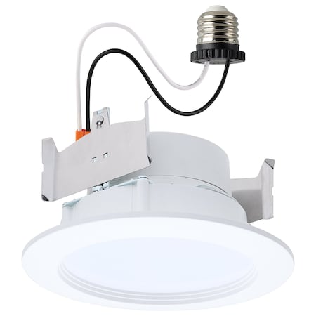Satco 8W 4 Inch LED Downlight Retrofit 27K/30K/35K/40K/50K CCT Selectable Regressed Wafer Round S11891
