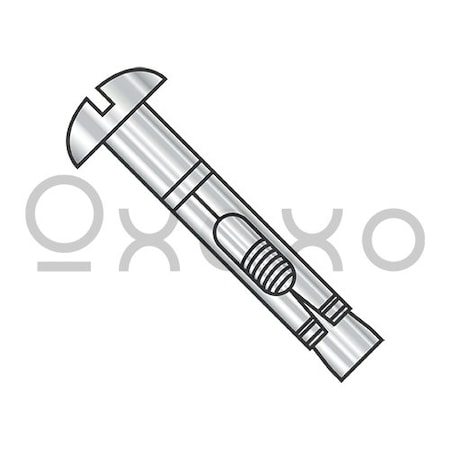 Oxoxo 1/4X2 Round Head Sleeve Anchor 18-8 Stainless Steel, 100PK 283531