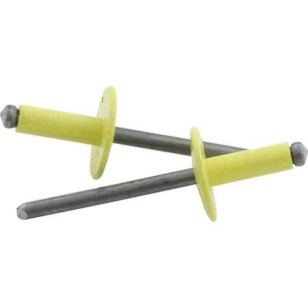 Powerhouse Large Head Rivet, Yellow, 250PK PO2621300
